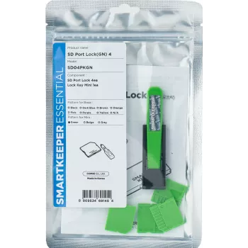 SmartKeeper SD04PKGN 4 x blokady portów SD z 1 kluczykiem blokady Mini zielony SLSART-0138 SLSART0138 (SLSART-0138)