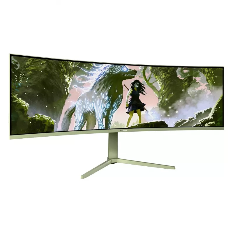 Curved computer monitor Arozzi Nova 49 inch (124.5 cm) Dual QHD 5120×1440 LED VA, 4 ms, zielony