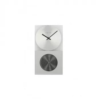 Zegar NeXtime klok 3028 OP, 16x30,2 cm, ścienny, szkło, srebrny