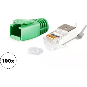 Wtyk kablowy RJ-45 ShiverPeaks BS72067-100G zielony