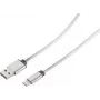 Kabel USB S/CONN 14-12001 USB 2.0 1 m USB A USB C Srebrny