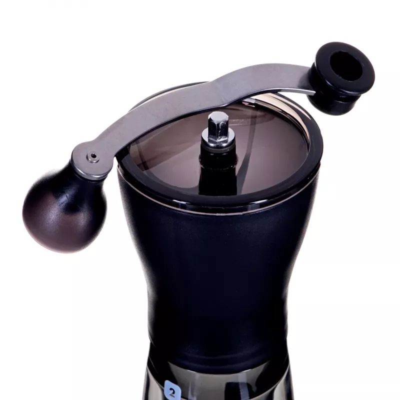 Coffee grinder HARIO MSS-1DTB — electric grinder, Czarny, fine grinding, built-in dispenser