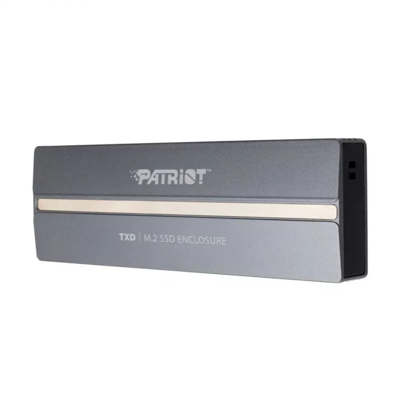 Zewnętrzna obudowa NVMe M.2 PCIe SSD PATRIOT PV810UPNGM — USB-C 3.2 Gen 2, obsługa 2230/2242/2260/2280, do 8 TB, aluminiowa, szara