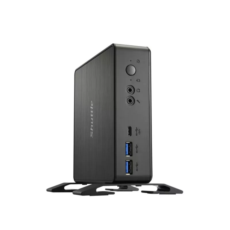 Shuttle XPC Nano PC NC40U5, Intel Core i5-1235U, 1x HDMI, 1x DP, 1x USB-C/DP, 6x USB3.2, 1x zatoka 2,5 cala, 2x M.2, 1x LAN, RAID, praca ciągła 24/7, w zestawie VESA i stojak