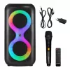 Przenośne centrum muzyczne MANTA SPK0401B100 głośnik Bluetooth, 100 W mocy szczytowej, radio FM, karaoke, wbudowany akumulator, X-BASS
