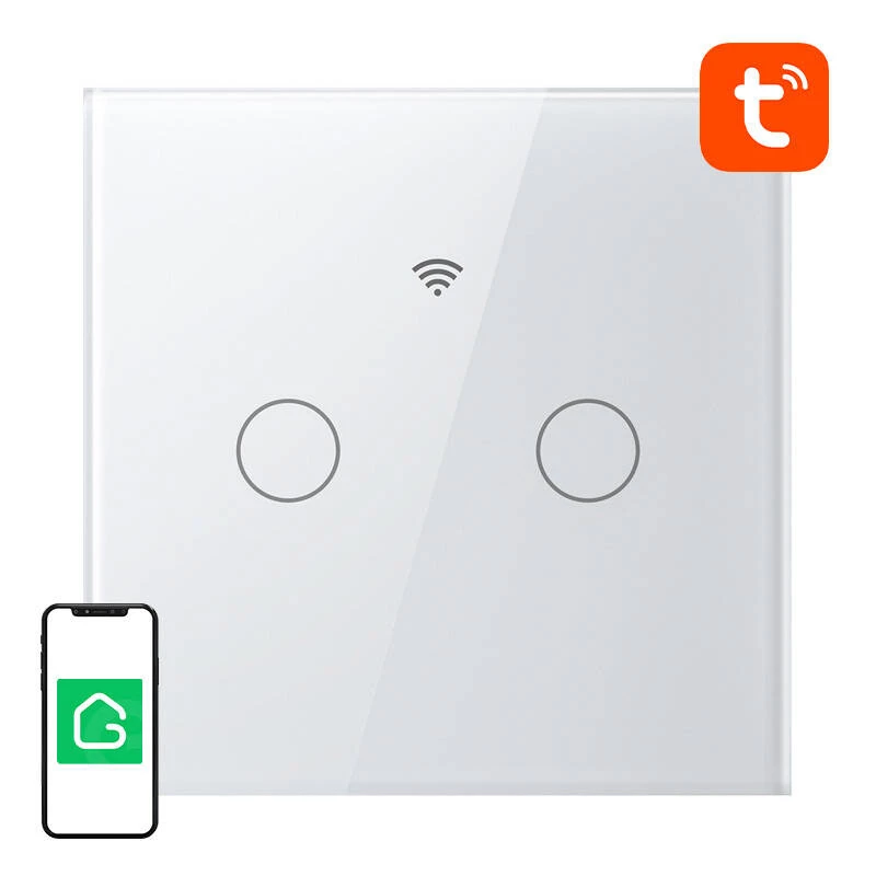 Inteligentny dotykowy przełącznik światła WiFi Gosund SLS2 (model SW12) — sterowanie dotykowe, łączność Wi‑Fi, opcjonalne okablowanie N/bez N