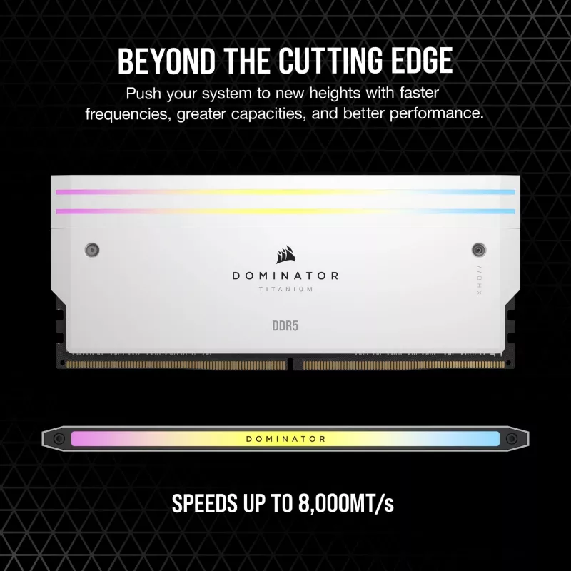 Dominator Titanium CMP64GX5M2B6400C32W, 64 GB, 2 x 32 GB, DDR5, 6400 MHz, 288-pin DIMM