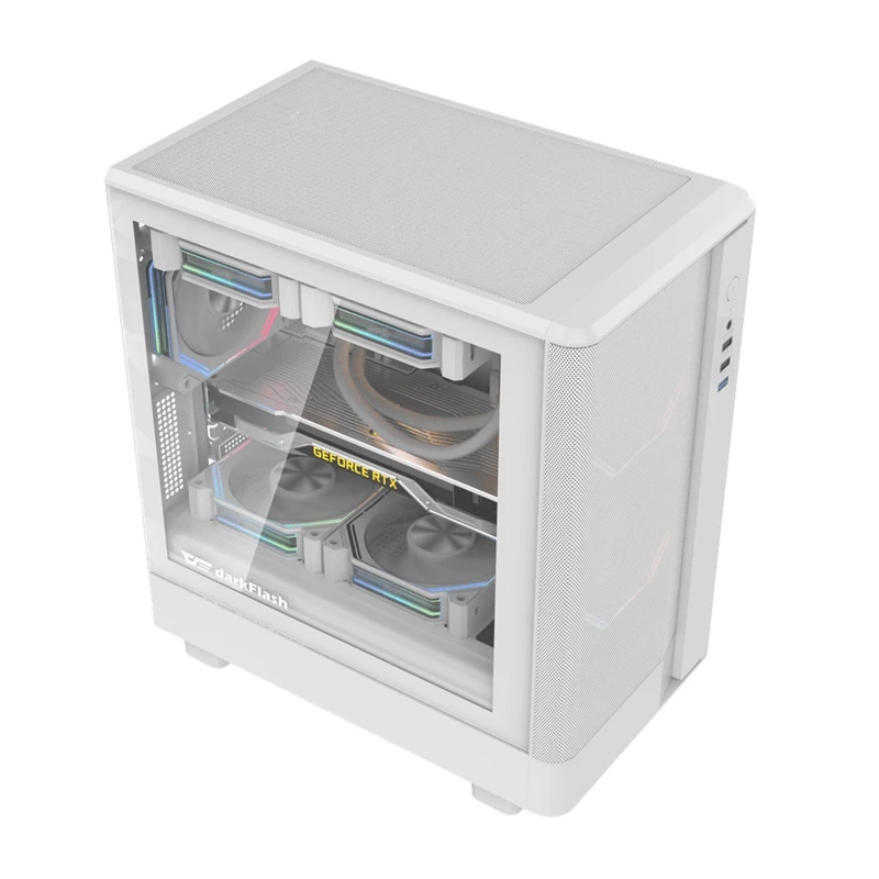 Obudowa komputerowa Darkflash DB330M Mesh ATX Biała