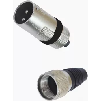 Złącze XLR 3-pin Omnitronic 30200089 do mikrofonów i sprzętu audio, wersja męska/żeńska