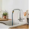 Fiskars 1027062 złączka do węża wodnego Złącze do węża Metalowe Czarny, Pomarańczowy, Srebrny 1 szt.