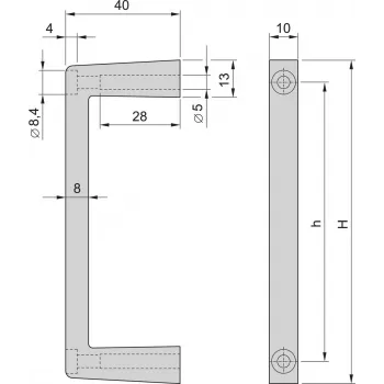 SCHROFF FRONTHANDLE 5U MULTIPAC (2SZT./ZESTAW) - Akcesorium do szafy rack (20860260)