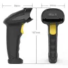 Bezprzewodowy skaner kodów kreskowych QOLTEC 50856 — ręczny, przewodowo-bezprzewodowy, 1D i 2D, interfejs USB, obudowa ABS, 170×62×100 mm, 203 g
