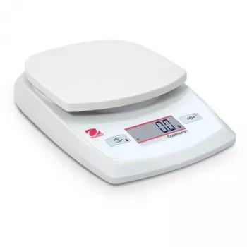 Waga kuchenna OHAUS Compass CR621 — elektroniczna przenośna, nośność 0,62 kg, dokładność 0,1 g, LCD, tara, bateria AA/zasilacz AC
