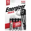 Baterie Energizer Alkaline Max AAA LR03, 4 sztuki, opakowanie ekologiczne