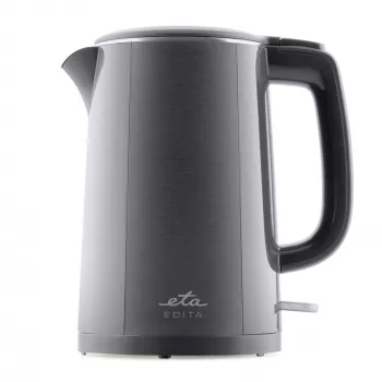 Czajnik ETA | ETA859590020 EDITA | Elektryczny | 2200 W | 1,5 L | Stal nierdzewna | Obrotowa podstawa 360° | Szary