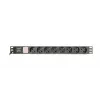 Listwa zasilająca GEMBIRD EG-PDU-014 — 8× gniazda typu F, 16 A, kabel 3 m, rack 1U, 3680 W, czarna
