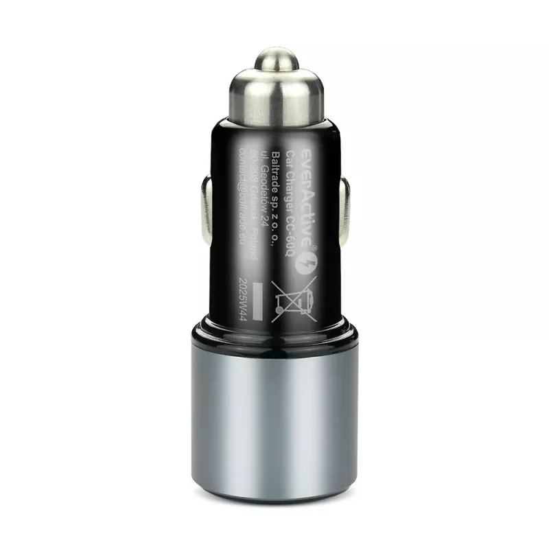 Car charger everActive CC-60Q, QC3.0, do 83 W, USB ładowarka samochodowa