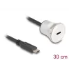 Kabel USB DeLOCK 88183 0.3m USB C czarno-srebrny