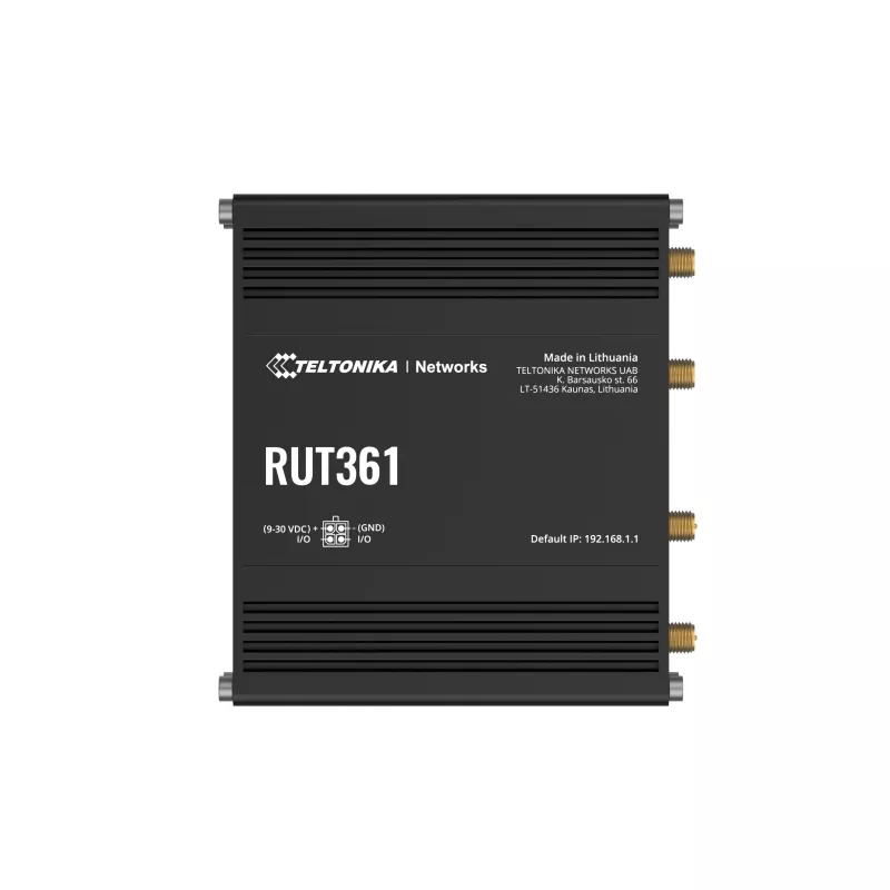 Router przemysłowy 4G LTE Teltonika RUT361 Cat 6 LTE, WiFi 4, 2x RJ45 100 Mb/s, IP30