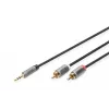 Digitus | Rozgałęźnik Y stereo 3.5mm na 2x RCA, M do M | DB-510330-018-S | stereo 3.5mm | 2x wtyk RCA
