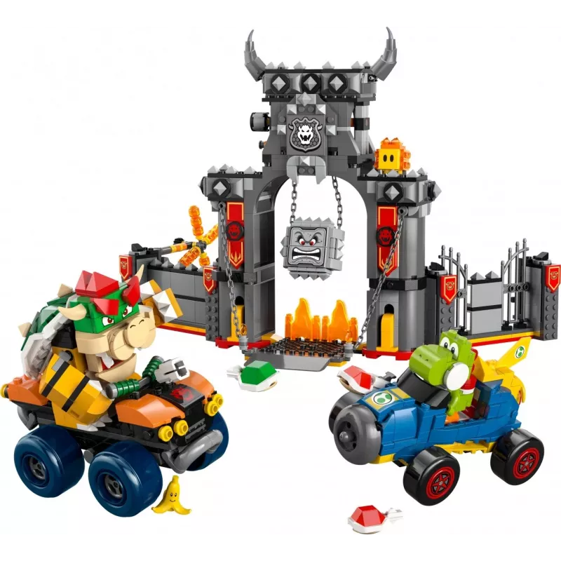 Zestaw konstrukcyjny LEGO 72039 Super Mario Twierdza Bowsera z Mario Kartem, interaktywny zestaw do zabawy