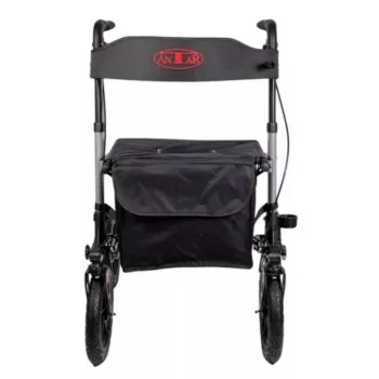 Walker (rollator) ANTAR AT51036 — czarny, wysokość siedziska 27,9 cm (11 cali), 9 kg, maks. obciążenie 136 kg, szerokość 870 mm, głębokość 630 mm