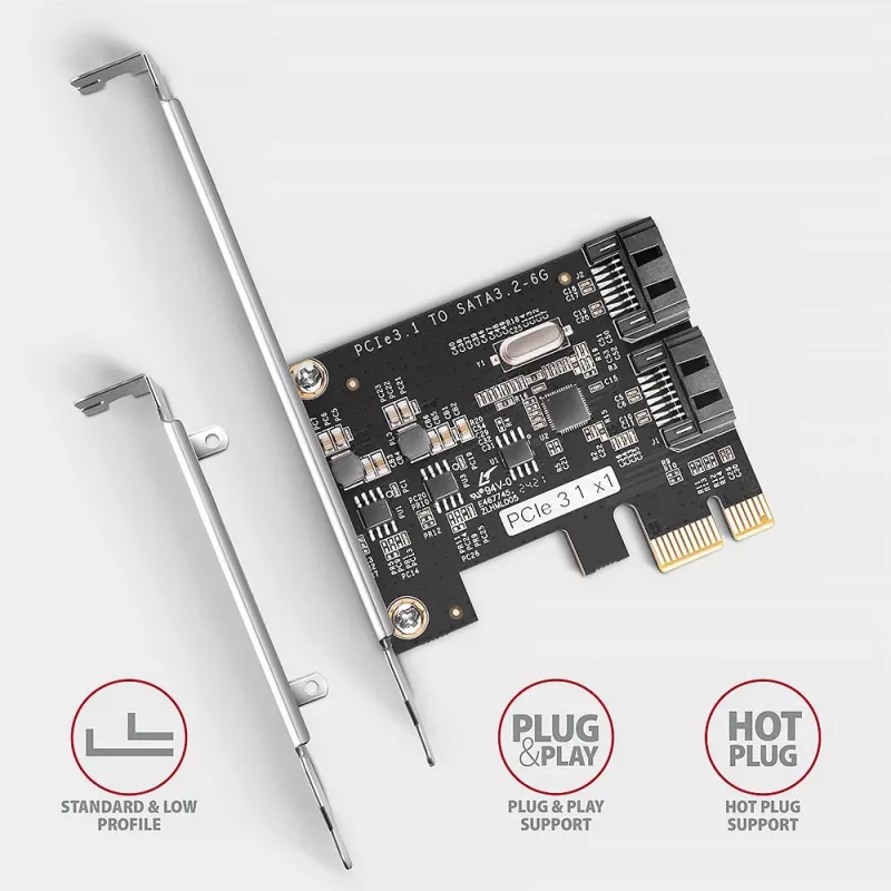 Axagon PCES-SJ2 karta interfejsu/adapter wewnętrzny SATA