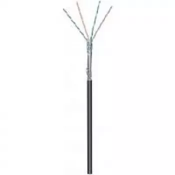 Kabel sieciowy zewnętrzny Wentronic Goobay CAT 5e, SF/UTP, czarny, 100 m - mieszanka miedzi CCA, AWG 24/1 (drut), PE (57296)