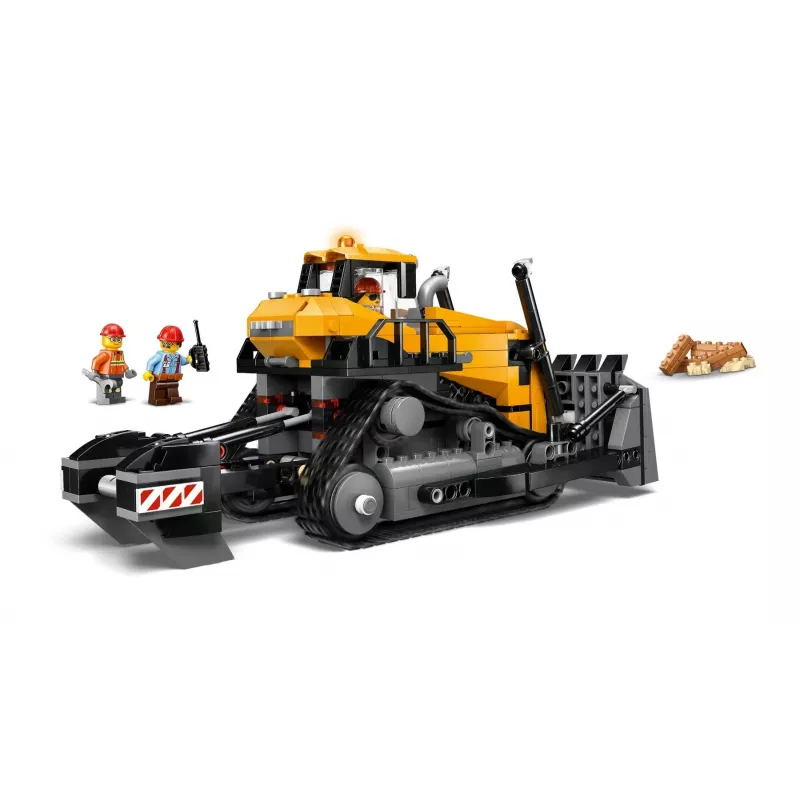 Zabawkowy spychacz budowlany LEGO 60466, seria City, 682 elementy, 3 minifigurki, zalecany wiek 8+, wymiary 120×240×130 mm