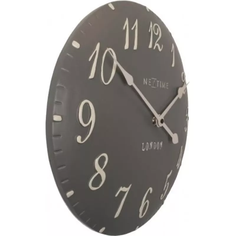 NeXtime klok 3084gs London Arabic, Ø34,5 cm, ścienny, szary/biały