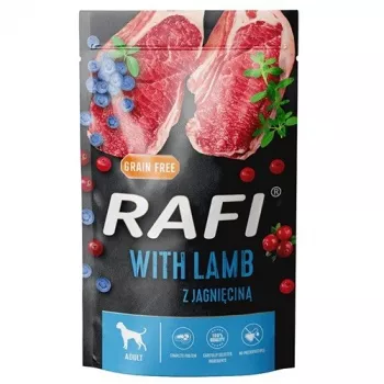 DOLINA NOTECI Rafi Lamb, borówka, żurawina - mokra karma dla psa - 500g
