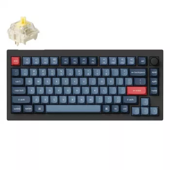 Keychron V1 Max Klawiatura Uniwersalna USB RF Bezprzewodowa Bluetooth Czarna Szara 75% Mechaniczna