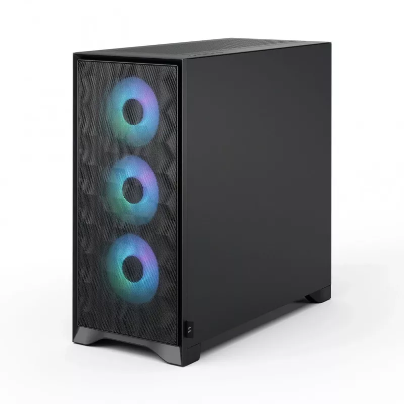 Obudowa PC Fractal Design Pop 2 Air Czarny Solid typu midi tower — obsługa ATX, 3 wentylatory przednie 120 mm, zatoki na dyski 2,5/3,5 cala, 215×481×462 mm