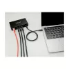 Koncentrator USB DELOCK 3-portowy 5 Gb/s z RJ45 Gigabit PoE++ i hostem USB Type-C, obudowa metalowa, izolacja 1,5 kV, czarny