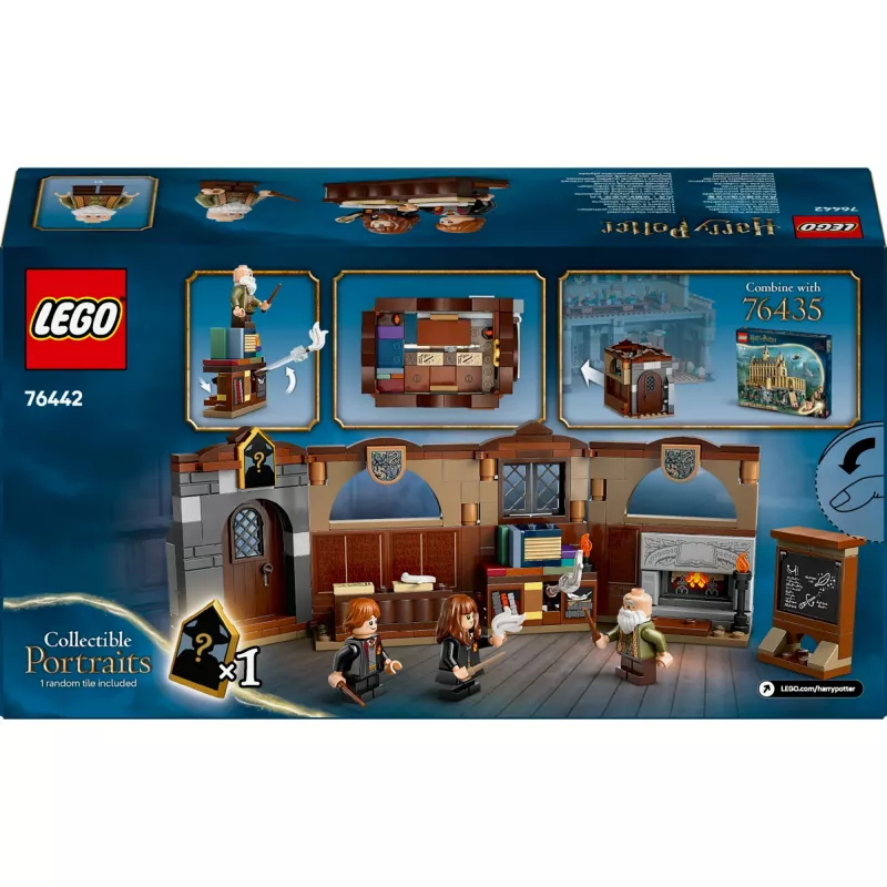 Zestaw konstrukcyjny LEGO Harry Potter Zamek Hogwart Klasa Zaklęć 76442 — 204 elementy, 3 minifigurki, dla dzieci od 8 lat