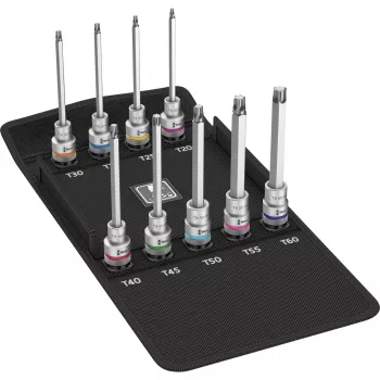 Wera 8767 C TORX HF 3 Zyklop 1/2 cala zestaw nasadek TORX z końcówką bitową, 9 sztuk