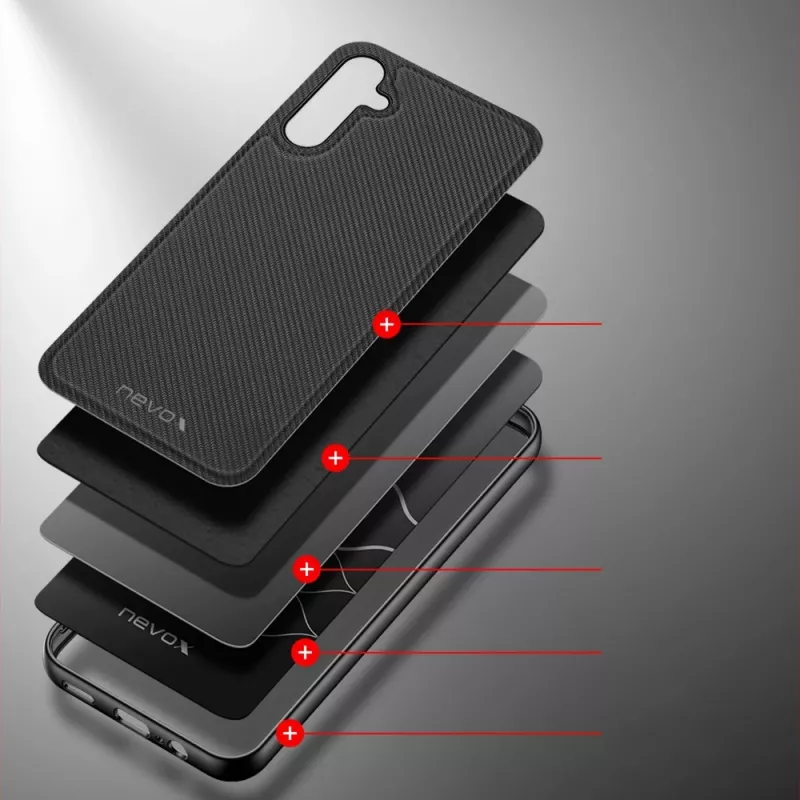 StyleShell NYLO, Phone Case Czarny, Samsung Galaxy A15 5G / A15 4G