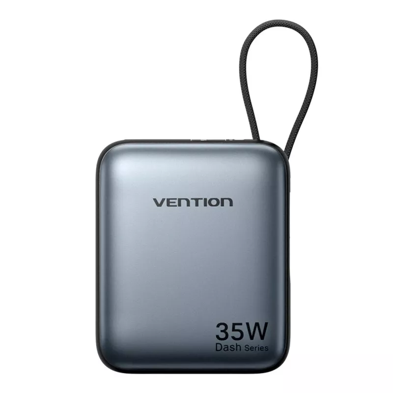 Powerbank Vention FHEH0 litowo-polimerowy 10000 mAh 35W USB-C Czarny
