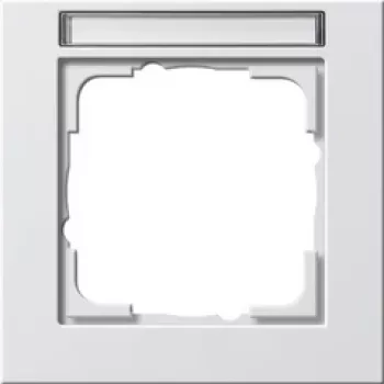 Płytka ścienna GIRA E2 biała, termoplastyczna, bezśrubowa, 80,8×80,8×9,3 mm