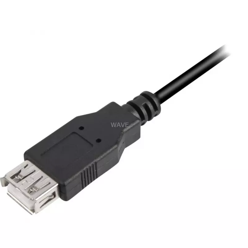 Przedłużacz USB 2.0, wtyk USB-A > gniazdo USB-A (czarny, 3,0 m, podwójnie ekranowany)
