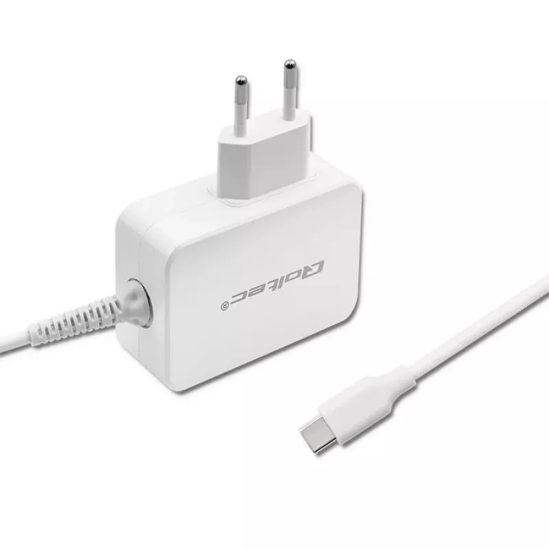 Zasilacz QOLTEC 51039 65W AC-to-DC 220–240V 20.3V/3.25A Type C biały, kabel 1.7 m