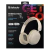 Bezprzewodowe słuchawki nauszne DEFENDER EEMOTION B640 BEŻOWE — binauralne, zamknięta akustyka, USB-C, AUX, 20–20000 Hz, 105 dB