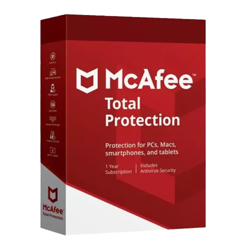McAfee Total Protection 3 urządzenia 1 rok