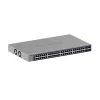 Zarządzalny przełącznik Gigabit Ethernet Netgear GS752TX, 48x RJ-45 10/100/1000, obsługa 10G, 1U do montażu w szafie, szary