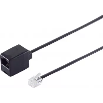 Kabel telefoniczny ShiverPeaks 70235 RJ11 6/4, 15 m, czarny