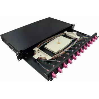 LogiLink F12LC4B - LC - Szary - Metal - Montaż w szafie rack - 1U - 480 mm (F12LC4B)
