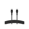 Kabel BoostCharge USB-C/USB-C pleciony silikonowy 2 m, czarny