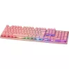 Deltaco GAM-021-RGB-P-DE - pełnowymiarowa (100%) - USB - przełącznik membranowy - QWERTZ - Różowy