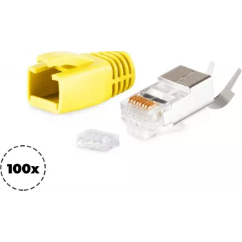 Złącze przewodowe RJ-45 ShiverPeaks 72067-100Y Żółty
