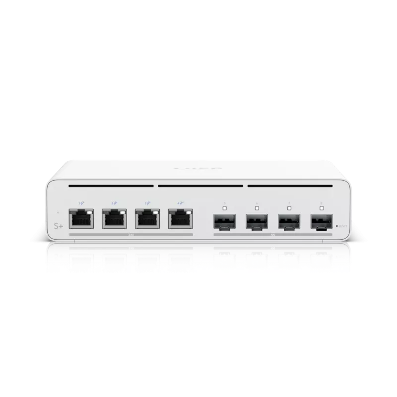 UniFi UISP Switch Plus - przełącznik - zarządzalny - 4 x 2.5GBase-T + 4 x 10Gb Ethernet S